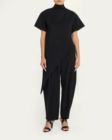 Alaïa Short-Sleeve Asymmetric Triangle T-Shirt | Thumbnail 2 Alaïa Short-Sleeve Asymmetric Triangle T-Shirt | Thumbnail 2