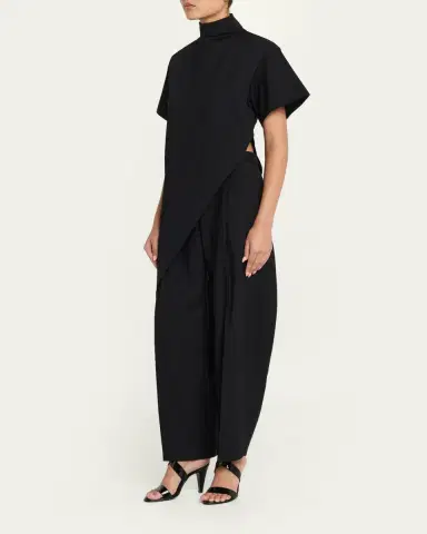 Alaïa Short-Sleeve Asymmetric Triangle T-Shirt | Thumbnail 4 Alaïa Short-Sleeve Asymmetric Triangle T-Shirt | Thumbnail 4