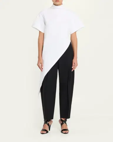 Alaïa Short-Sleeve Asymmetric Triangle T-Shirt | Thumbnail 6 Alaïa Short-Sleeve Asymmetric Triangle T-Shirt | Thumbnail 6