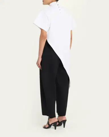Alaïa Short-Sleeve Asymmetric Triangle T-Shirt | Thumbnail 7 Alaïa Short-Sleeve Asymmetric Triangle T-Shirt | Thumbnail 7