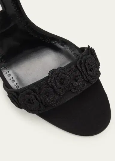 Manolo Blahnik 105mm Raosnu Crochet Flower Ankle-Strap Sandals | Thumbnail 5 Manolo Blahnik 105mm Raosnu Crochet Flower Ankle-Strap Sandals | Thumbnail 5