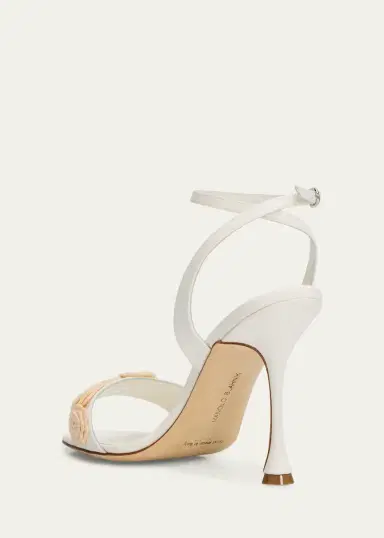 Manolo Blahnik 105mm Raosnu Crochet Flower Ankle-Strap Sandals | Thumbnail 7 Manolo Blahnik 105mm Raosnu Crochet Flower Ankle-Strap Sandals | Thumbnail 7
