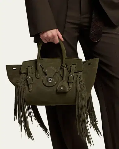Ralph Lauren Collection Soft Ricky 27 Fringe-Trim Calf-Suede Bag | Thumbnail 2 Ralph Lauren Collection Soft Ricky 27 Fringe-Trim Calf-Suede Bag | Thumbnail 2
