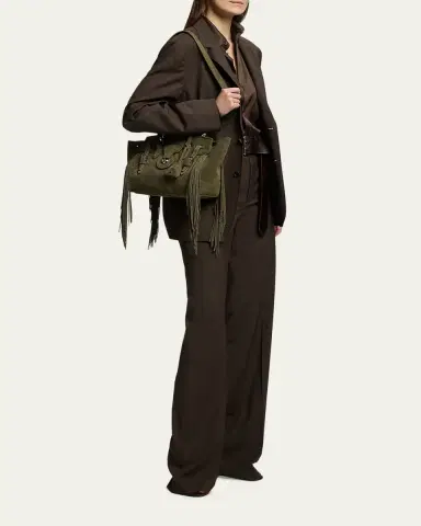 Ralph Lauren Collection Soft Ricky 27 Fringe-Trim Calf-Suede Bag | Thumbnail 5 Ralph Lauren Collection Soft Ricky 27 Fringe-Trim Calf-Suede Bag | Thumbnail 5
