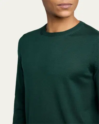 Tom Ford Men's Fine Gauge Cashmere-Blend Sweater | Thumbnail 5 Tom Ford Men's Fine Gauge Cashmere-Blend Sweater | Thumbnail 5