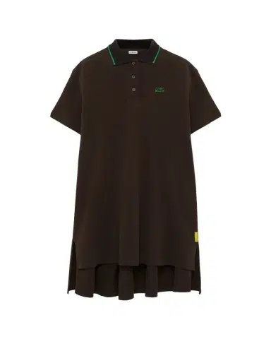 Loewe Short-Sleeve Cotton Pique High-Low Polo Dress | Thumbnail 1 Loewe Short-Sleeve Cotton Pique High-Low Polo Dress | Thumbnail 1