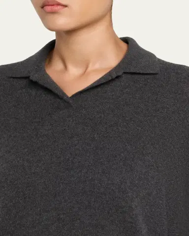 The Row Oashi Cashmere Knit Polo Top | Thumbnail 5 The Row Oashi Cashmere Knit Polo Top | Thumbnail 5