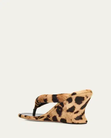 Balenciaga 90mm Gaeta Calf Hair Wedge Thong Sandals | Thumbnail 4 Balenciaga 90mm Gaeta Calf Hair Wedge Thong Sandals | Thumbnail 4
