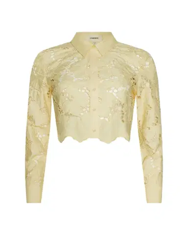 L'AGENCE Seychelle Floral Eyelet-Embroidered Cropped Shirt | Thumbnail 1 L'AGENCE Seychelle Floral Eyelet-Embroidered Cropped Shirt | Thumbnail 1