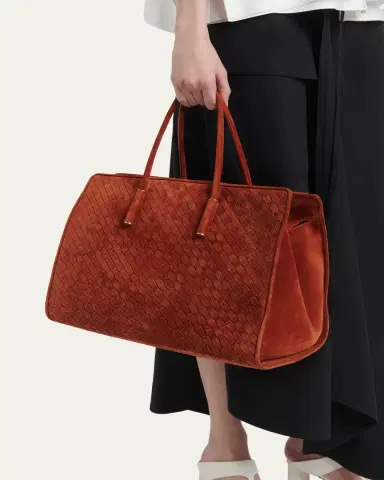 Bottega Veneta Barbara Medium Suede Tote Bag | Thumbnail 2 Bottega Veneta Barbara Medium Suede Tote Bag | Thumbnail 2