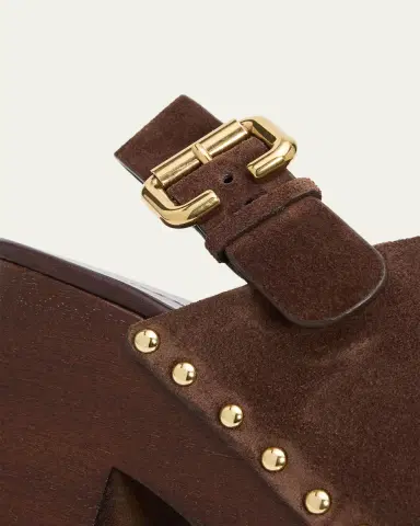 Chloé 80mm Jeannette Suede Platform Clogs | Thumbnail 3 Chloé 80mm Jeannette Suede Platform Clogs | Thumbnail 3
