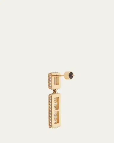 Ileana Makri 18K Yellow Gold Inverted Oblong Tile Earrings with Baguette Diamonds | Thumbnail 3 Ileana Makri 18K Yellow Gold Inverted Oblong Tile Earrings with Baguette Diamonds | Thumbnail 3