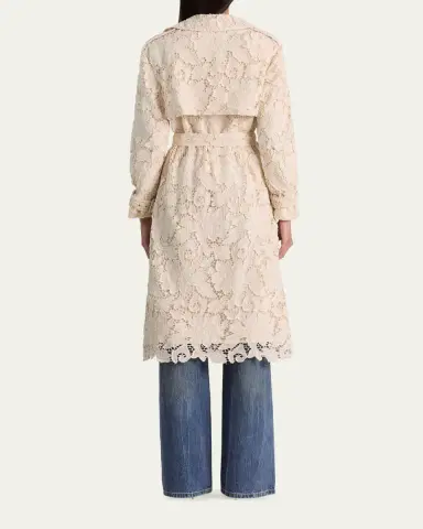 ALICE + OLIVIA Keith Eyelet Midi Trench Coat | Thumbnail 3 ALICE + OLIVIA Keith Eyelet Midi Trench Coat | Thumbnail 3
