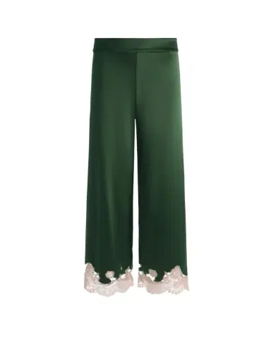 Alice + Olivia Athena Lace-Trim Satin Pants | Thumbnail 1 Alice + Olivia Athena Lace-Trim Satin Pants | Thumbnail 1