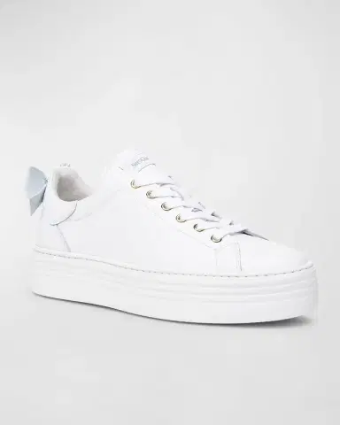 NeroGiardini Bow Leather Skater Sneaker | Thumbnail 2 NeroGiardini Bow Leather Skater Sneaker | Thumbnail 2