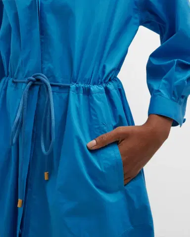 Giorgio Armani Poplin Dress w/ Drawcord Waist | Thumbnail 5 Giorgio Armani Poplin Dress w/ Drawcord Waist | Thumbnail 5