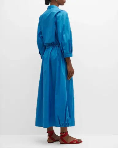 Giorgio Armani Poplin Dress w/ Drawcord Waist | Thumbnail 6 Giorgio Armani Poplin Dress w/ Drawcord Waist | Thumbnail 6