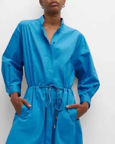 Giorgio Armani Poplin Dress w/ Drawcord Waist | Thumbnail 7 Giorgio Armani Poplin Dress w/ Drawcord Waist | Thumbnail 7