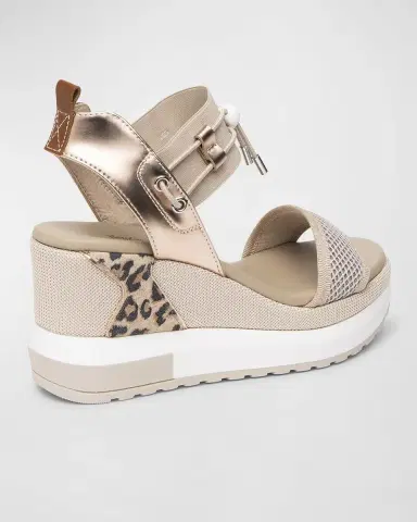NeroGiardini Platform Wedge Sandals with Bungee Detail | Thumbnail 3 NeroGiardini Platform Wedge Sandals with Bungee Detail | Thumbnail 3