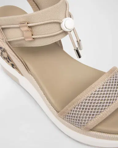 NeroGiardini Platform Wedge Sandals with Bungee Detail | Thumbnail 4 NeroGiardini Platform Wedge Sandals with Bungee Detail | Thumbnail 4