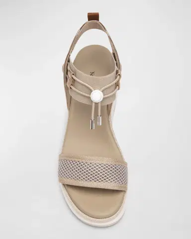 NeroGiardini Platform Wedge Sandals with Bungee Detail | Thumbnail 5 NeroGiardini Platform Wedge Sandals with Bungee Detail | Thumbnail 5