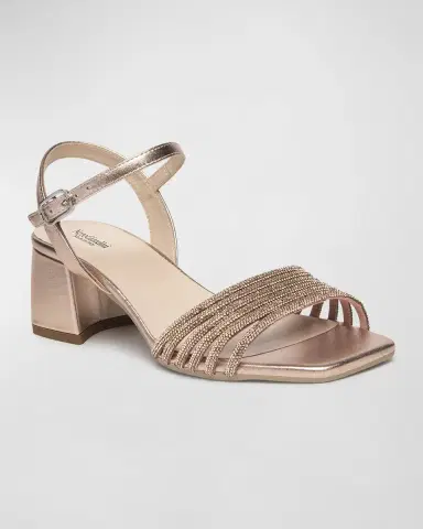 NeroGiardini Metallic Bling Ankle-Strap Sandals | Thumbnail 2 NeroGiardini Metallic Bling Ankle-Strap Sandals | Thumbnail 2