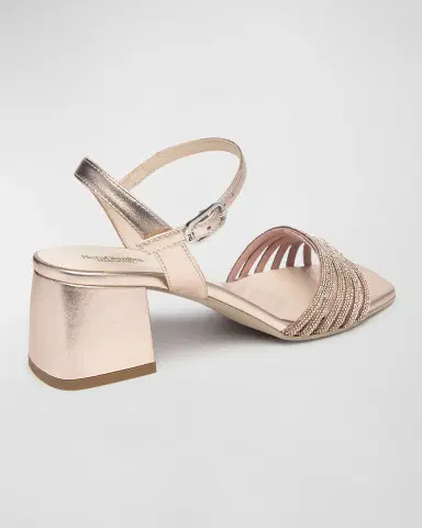 NeroGiardini Metallic Bling Ankle-Strap Sandals | Thumbnail 3 NeroGiardini Metallic Bling Ankle-Strap Sandals | Thumbnail 3
