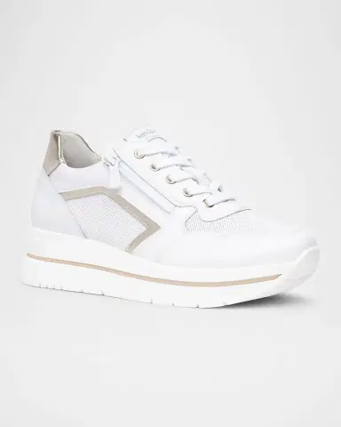 NeroGiardini Leather Platform Side-Zip Sneakers | Thumbnail 2 NeroGiardini Leather Platform Side-Zip Sneakers | Thumbnail 2