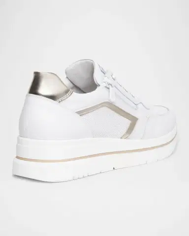 NeroGiardini Leather Platform Side-Zip Sneakers | Thumbnail 3 NeroGiardini Leather Platform Side-Zip Sneakers | Thumbnail 3