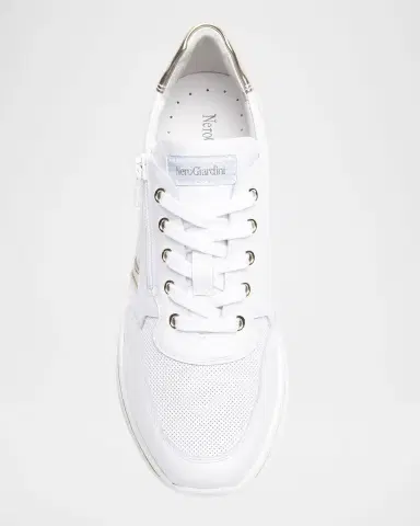 NeroGiardini Leather Platform Side-Zip Sneakers | Thumbnail 5 NeroGiardini Leather Platform Side-Zip Sneakers | Thumbnail 5