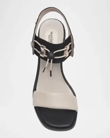 NeroGiardini Bungee Bicolor Leather Dress Sandals | Thumbnail 5 NeroGiardini Bungee Bicolor Leather Dress Sandals | Thumbnail 5