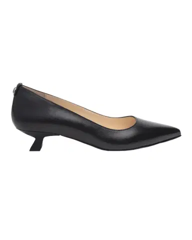 NeroGiardini Leather Kitten-Heel Pumps | Thumbnail 1 NeroGiardini Leather Kitten-Heel Pumps | Thumbnail 1