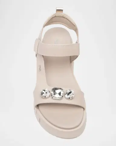 NeroGiardini Stone Embellished Leather Sandals | Thumbnail 5 NeroGiardini Stone Embellished Leather Sandals | Thumbnail 5