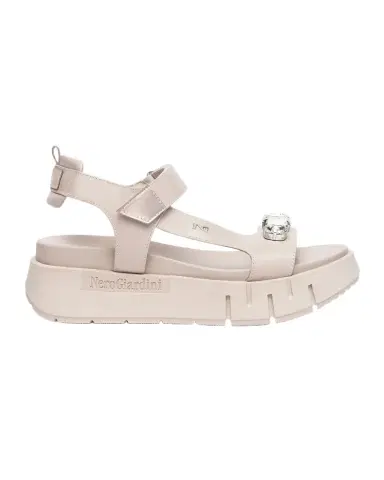 NeroGiardini Stone Embellished Leather Sandals | Thumbnail 1 NeroGiardini Stone Embellished Leather Sandals | Thumbnail 1