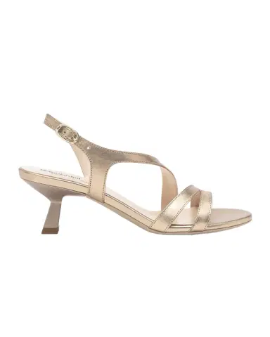 NeroGiardini Strappy Metallic Kitten-Heel Sandals | Thumbnail 1 NeroGiardini Strappy Metallic Kitten-Heel Sandals | Thumbnail 1