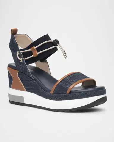 NeroGiardini Bungee Platform Wedge Sandals | Thumbnail 2 NeroGiardini Bungee Platform Wedge Sandals | Thumbnail 2