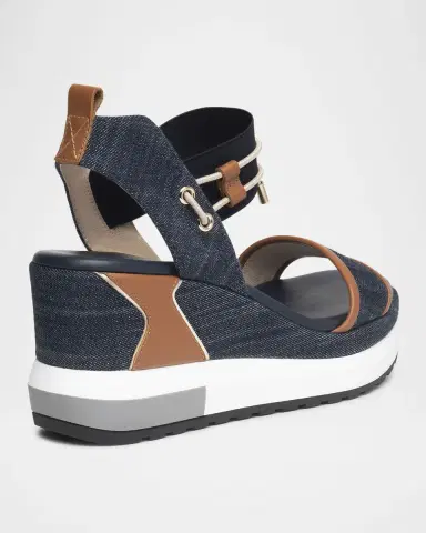NeroGiardini Bungee Platform Wedge Sandals | Thumbnail 3 NeroGiardini Bungee Platform Wedge Sandals | Thumbnail 3
