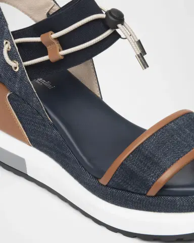 NeroGiardini Bungee Platform Wedge Sandals | Thumbnail 4 NeroGiardini Bungee Platform Wedge Sandals | Thumbnail 4