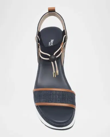 NeroGiardini Bungee Platform Wedge Sandals | Thumbnail 5 NeroGiardini Bungee Platform Wedge Sandals | Thumbnail 5