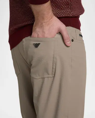 Emporio Armani Men 's Nylon Stretch Slim Five-Pocket Pants | Thumbnail 7 Emporio Armani Men 's Nylon Stretch Slim Five-Pocket Pants | Thumbnail 7