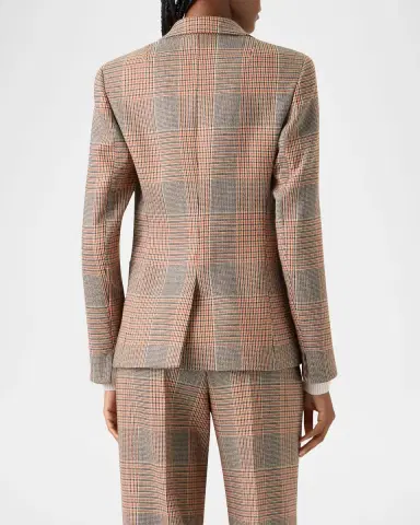 Akris punto Glen Check Twill Two-Button Jacket | Thumbnail 3 Akris punto Glen Check Twill Two-Button Jacket | Thumbnail 3