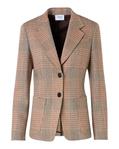 Akris punto Glen Check Twill Two-Button Jacket | Thumbnail 1 Akris punto Glen Check Twill Two-Button Jacket | Thumbnail 1