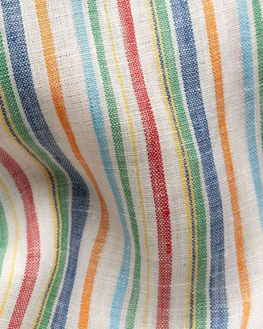 Eton Men's Multicolor Stripe Linen Button-Down Shirt | Thumbnail 7 Eton Men's Multicolor Stripe Linen Button-Down Shirt | Thumbnail 7