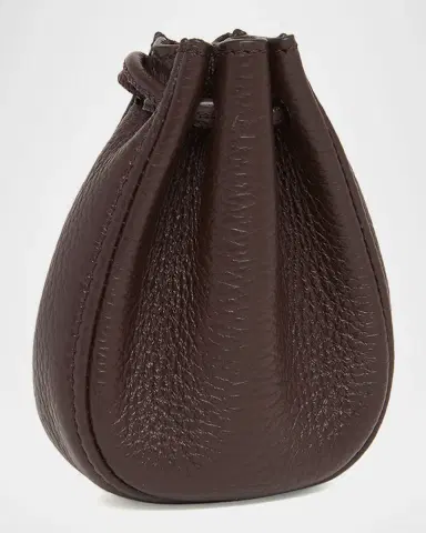 Valentino Garavani Men's Mini Drawstring Bag in Grained Leather | Thumbnail 3 Valentino Garavani Men's Mini Drawstring Bag in Grained Leather | Thumbnail 3