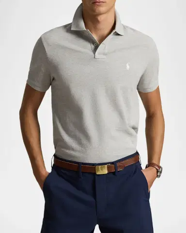Polo Ralph Lauren Men's Basic Mesh Cotton Polo Shirt | Thumbnail 2 Polo Ralph Lauren Men's Basic Mesh Cotton Polo Shirt | Thumbnail 2