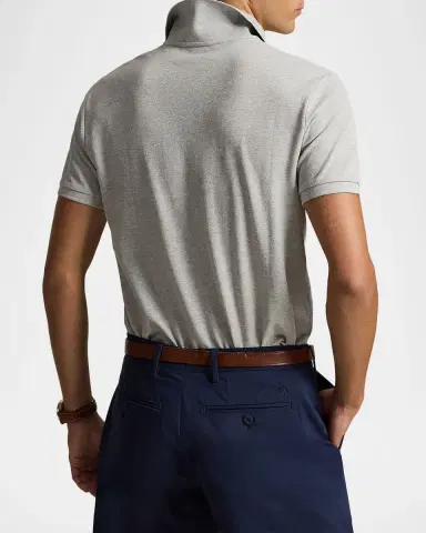 Polo Ralph Lauren Men's Basic Mesh Cotton Polo Shirt | Thumbnail 3 Polo Ralph Lauren Men's Basic Mesh Cotton Polo Shirt | Thumbnail 3