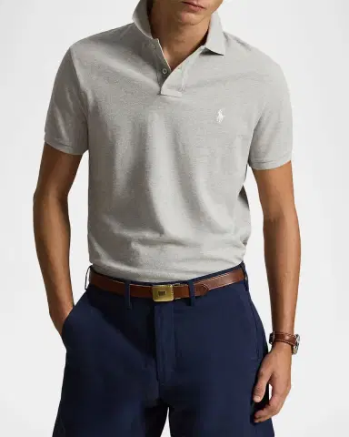 Polo Ralph Lauren Men's Basic Mesh Cotton Polo Shirt | Thumbnail 4 Polo Ralph Lauren Men's Basic Mesh Cotton Polo Shirt | Thumbnail 4