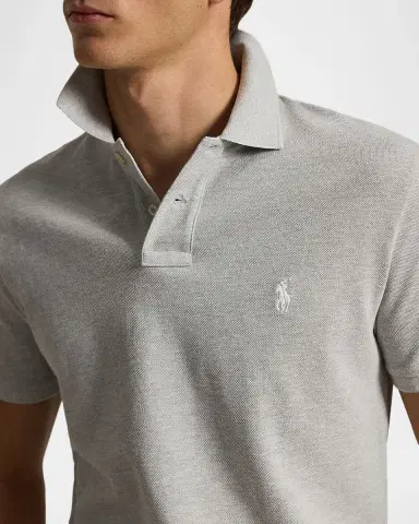 Polo Ralph Lauren Men's Basic Mesh Cotton Polo Shirt | Thumbnail 5 Polo Ralph Lauren Men's Basic Mesh Cotton Polo Shirt | Thumbnail 5
