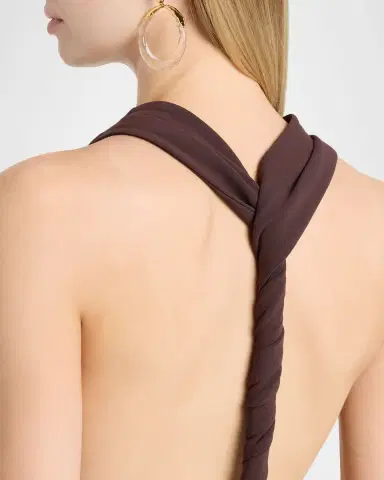 Proenza Schouler Selena Twisted-Strap Open-Back Maxi Dress | Thumbnail 4 Proenza Schouler Selena Twisted-Strap Open-Back Maxi Dress | Thumbnail 4