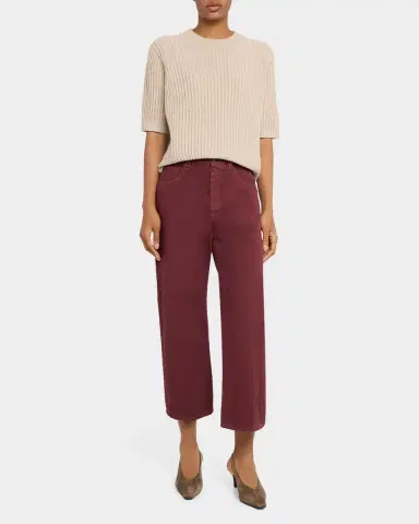 Brunello Cucinelli Shimmering Cashmere English Rib Short-Sleeve Sweater | Thumbnail 2 Brunello Cucinelli Shimmering Cashmere English Rib Short-Sleeve Sweater | Thumbnail 2